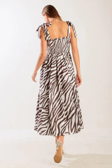 DANCING WITH THE WOVEN MIDI DRESS - Flying Tomato - Flyclothing LLC
