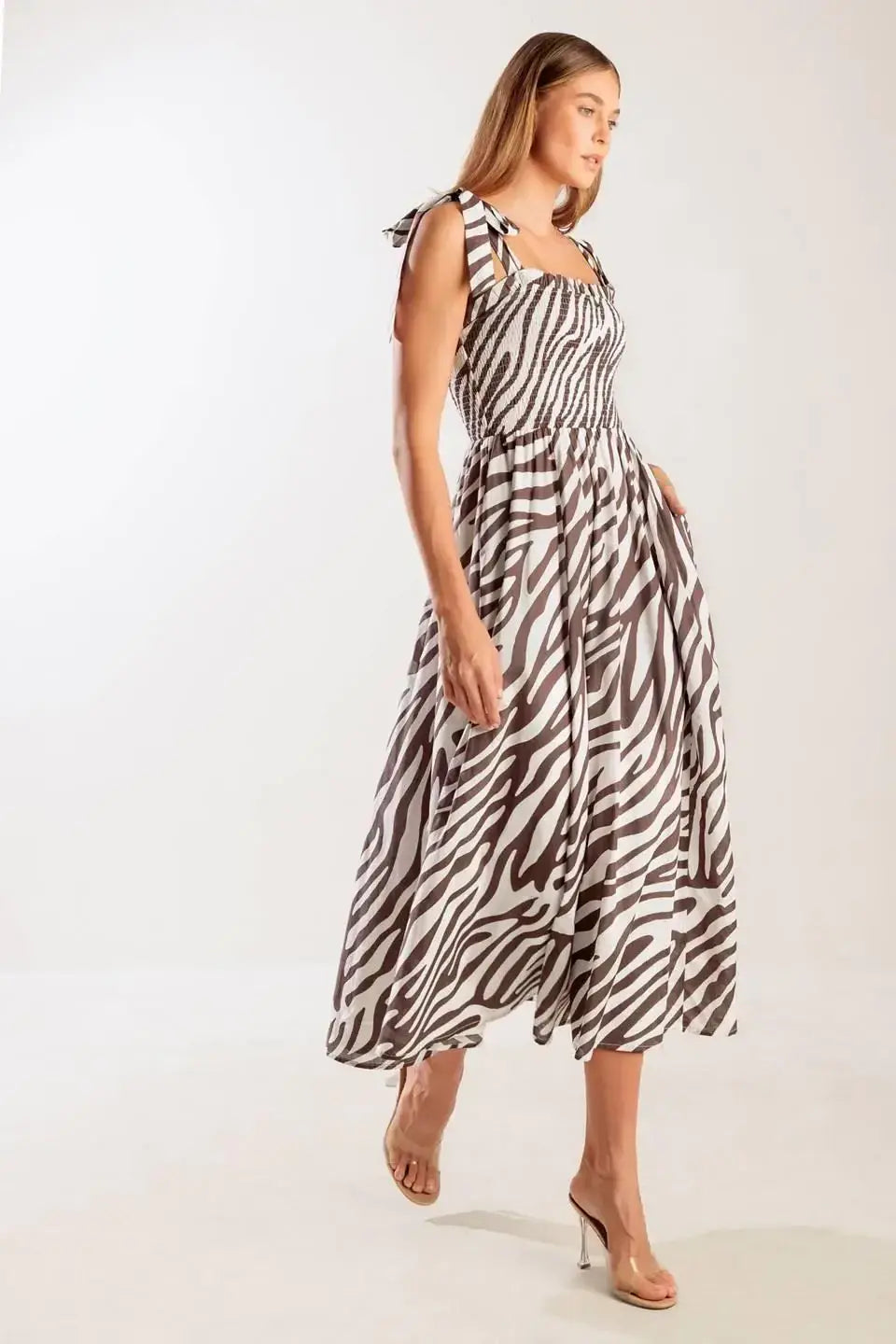 DANCING WITH THE WOVEN MIDI DRESS - Flying Tomato - Flyclothing LLC