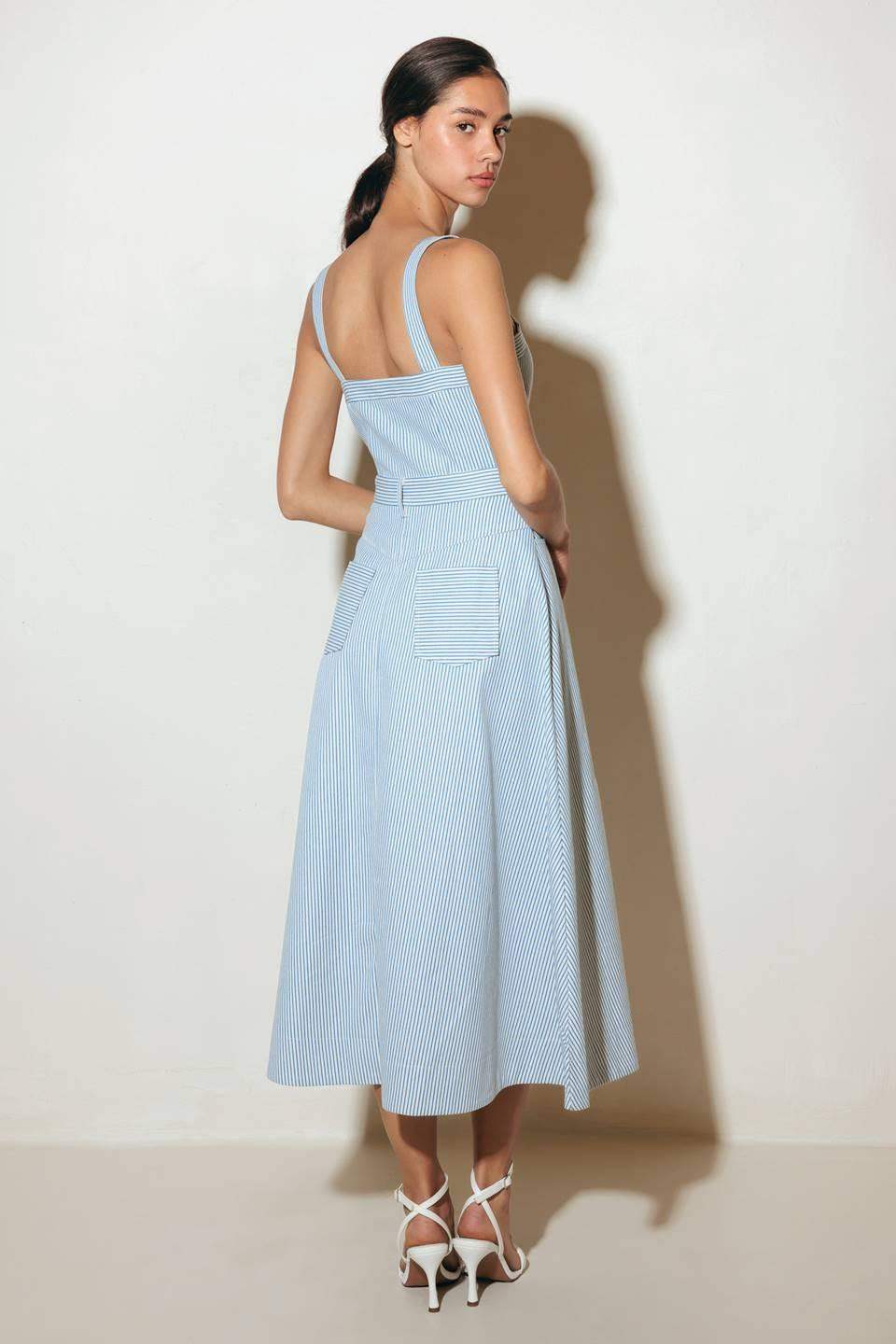 CAREFREE DAISY WOVEN MIDI DRESS - Flying Tomato - Flyclothing LLC