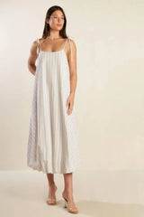 JUST WONDERING WOVEN MIDI DRESS - Flying Tomato - Flyclothing LLC