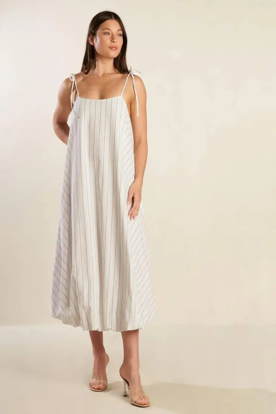 JUST WONDERING WOVEN MIDI DRESS - Flying Tomato - Flyclothing LLC