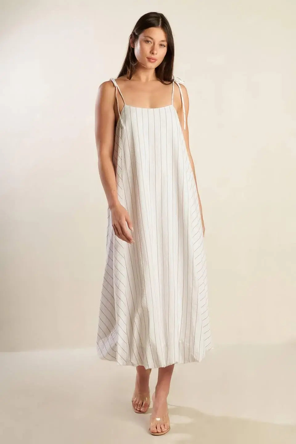 JUST WONDERING WOVEN MIDI DRESS - Flying Tomato - Flyclothing LLC