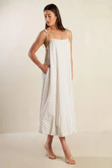 JUST WONDERING WOVEN MIDI DRESS - Flying Tomato - Flyclothing LLC