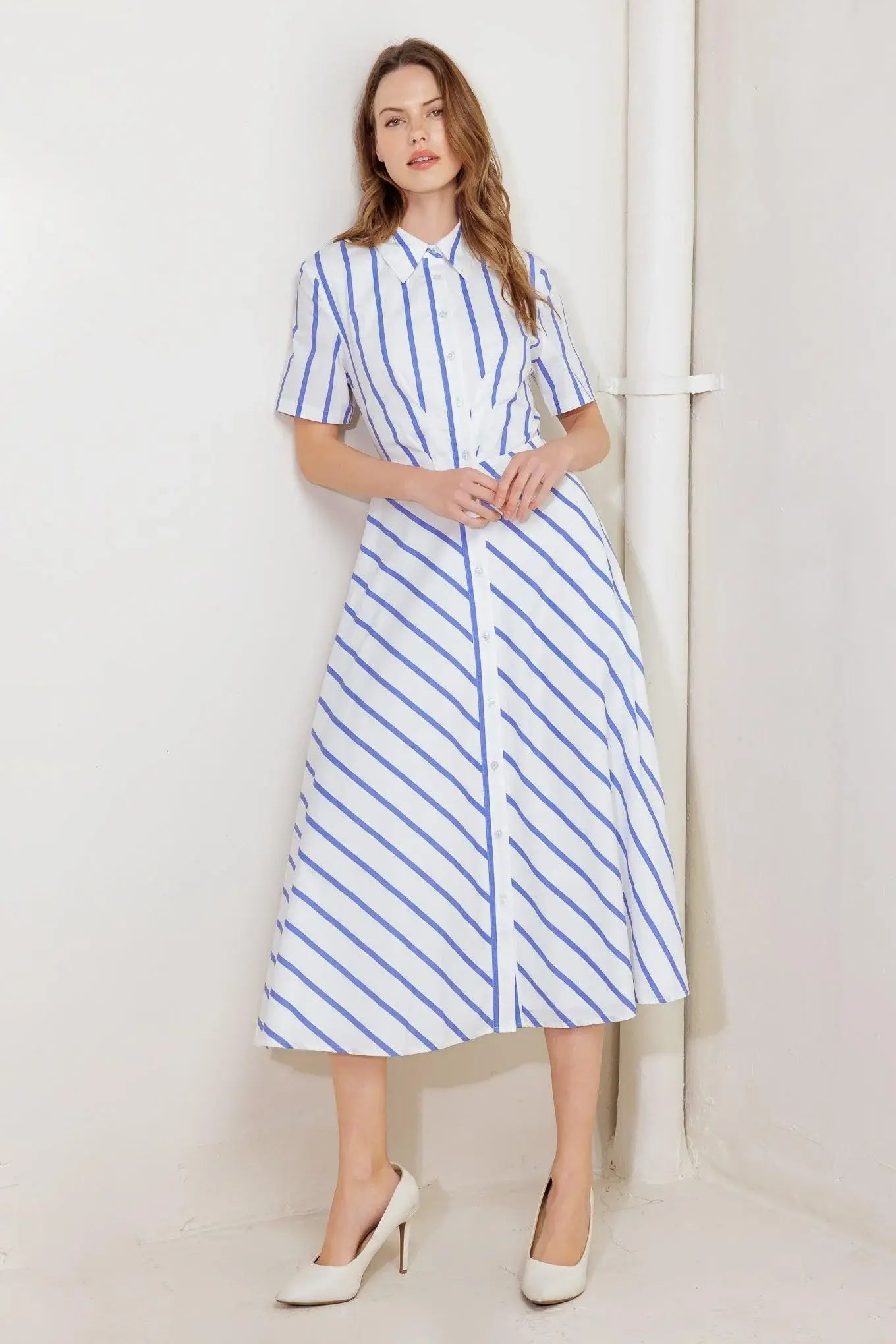 YOU HAD ME AT WOVEN MIDI DRESS - Flying Tomato - Flyclothing LLC
