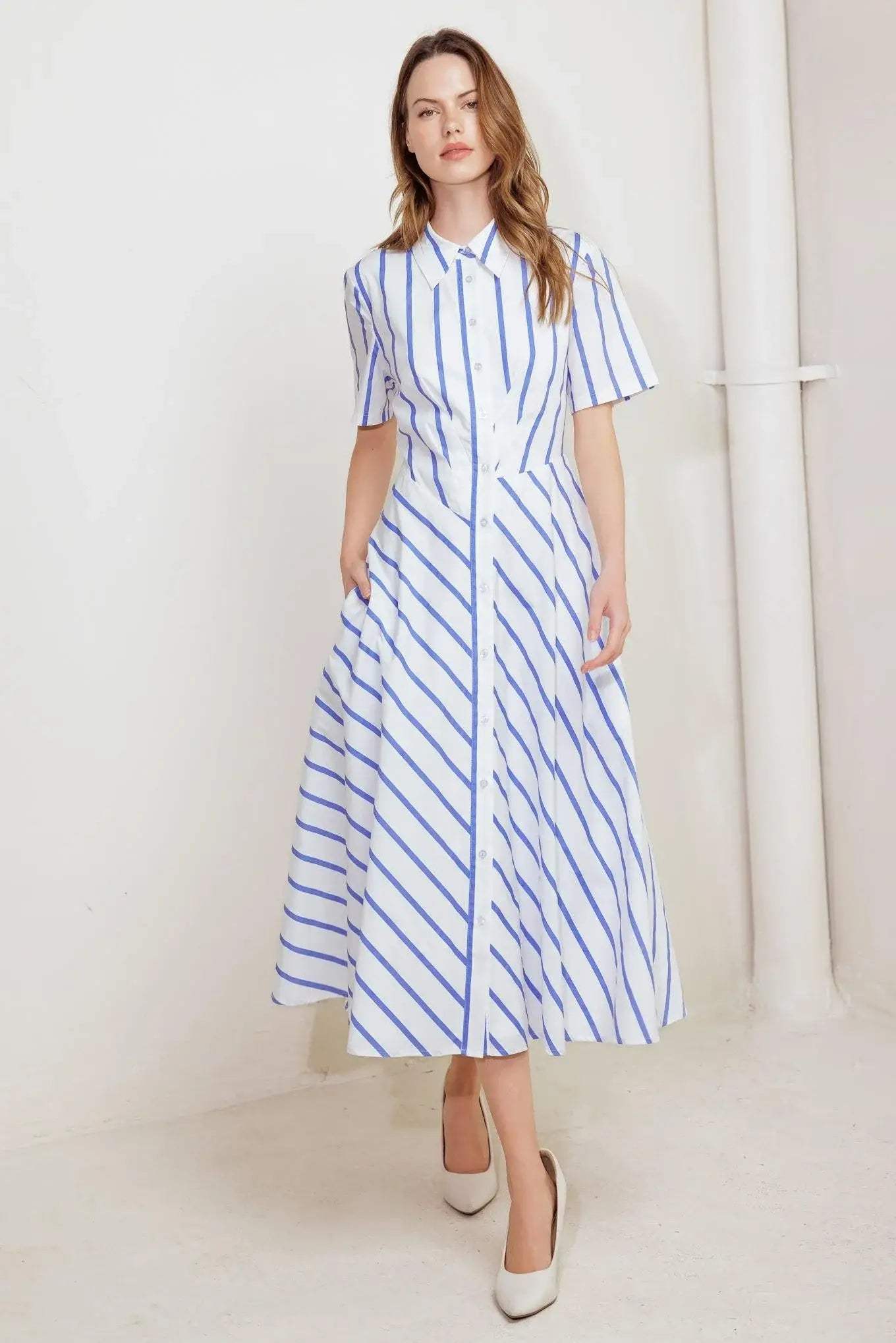 YOU HAD ME AT WOVEN MIDI DRESS - Flying Tomato - Flyclothing LLC