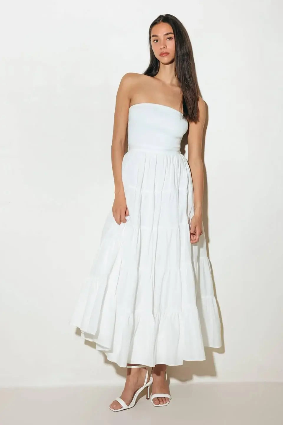 NEO BREEZE WHITE MIDI DRESS - Flying Tomato - Flyclothing LLC