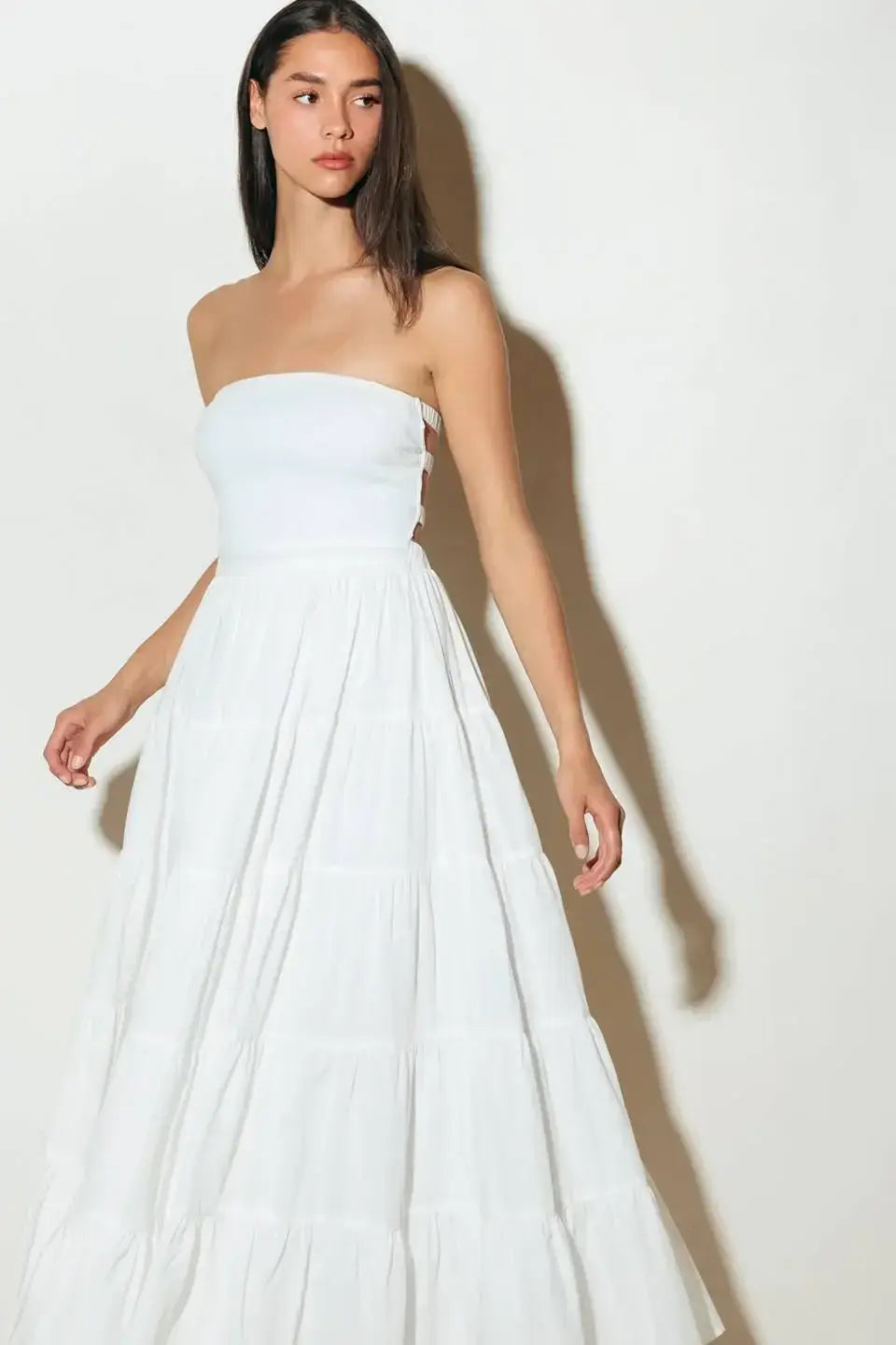 NEO BREEZE WHITE MIDI DRESS - Flying Tomato - Flyclothing LLC