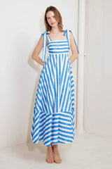 OCEAN BREEZE WOVEN MIDI DRESS - Flying Tomato - Flyclothing LLC