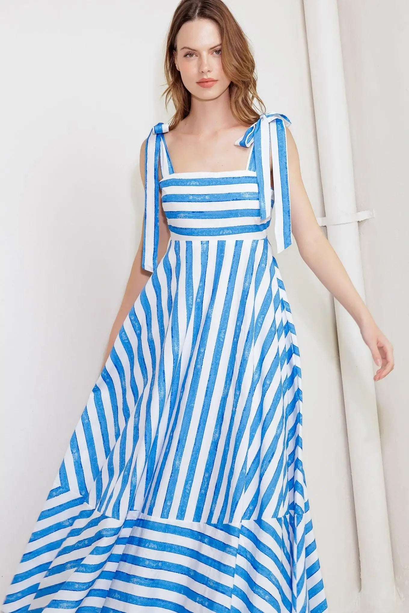 OCEAN BREEZE WOVEN MIDI DRESS - Flying Tomato - Flyclothing LLC