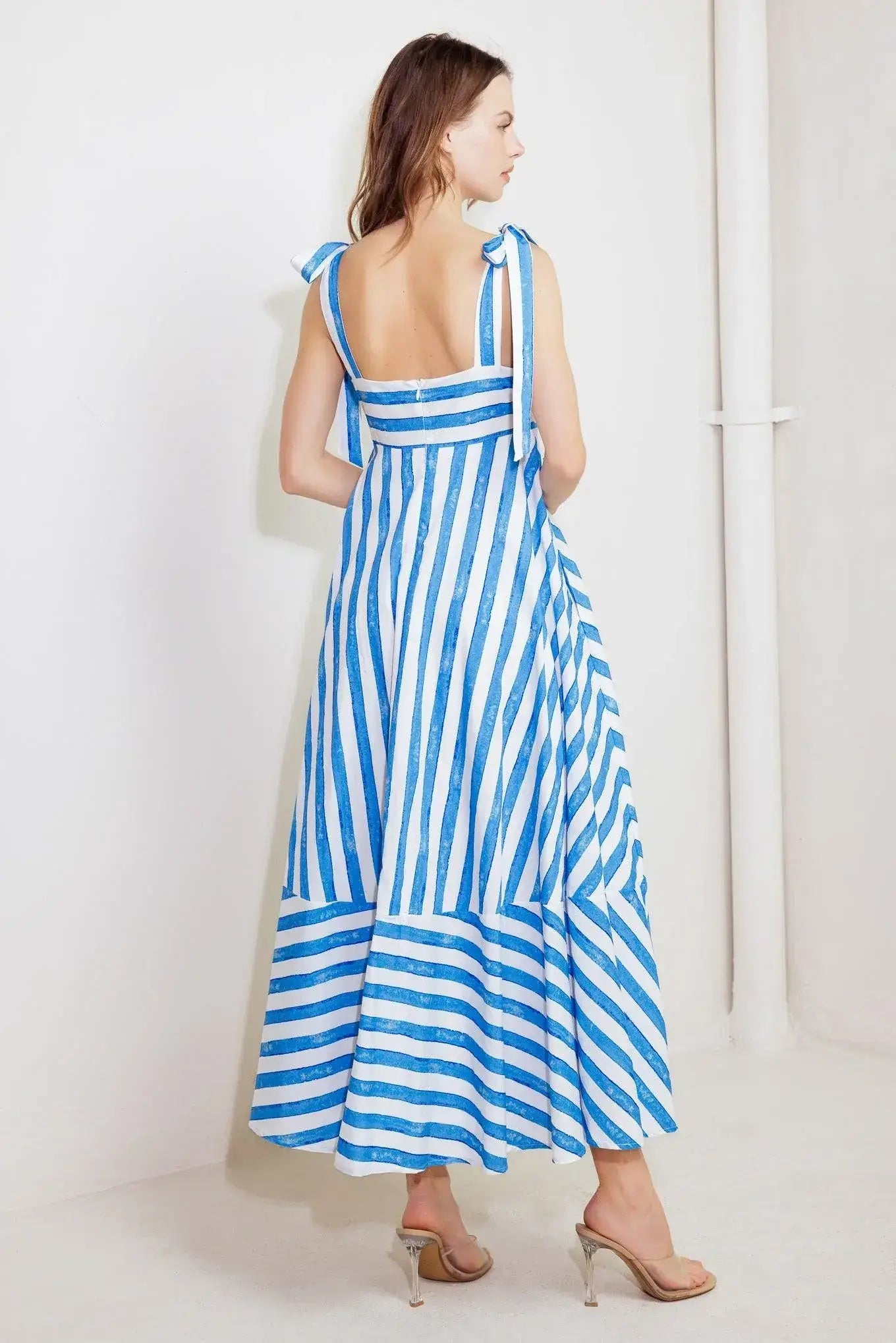 OCEAN BREEZE WOVEN MIDI DRESS - Flying Tomato - Flyclothing LLC