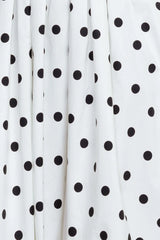 MONROE DOT WHITE WOVEN MIDI DRESS - Flying Tomato - Flyclothing LLC