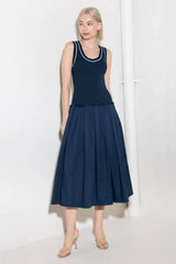 CELEBRATE EVERYDAY NAVY DRESS - Flying Tomato - Flyclothing LLC
