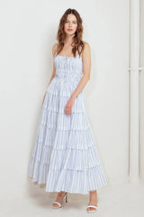 BREEZE NOTE WOVEN MIDI DRESS - Flying Tomato - Flyclothing LLC