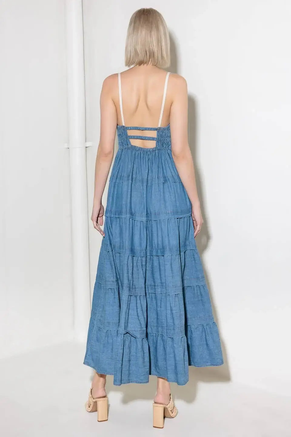 ETERNAL DESIRE DENIM MIDI DRESS - Flying Tomato - Flyclothing LLC