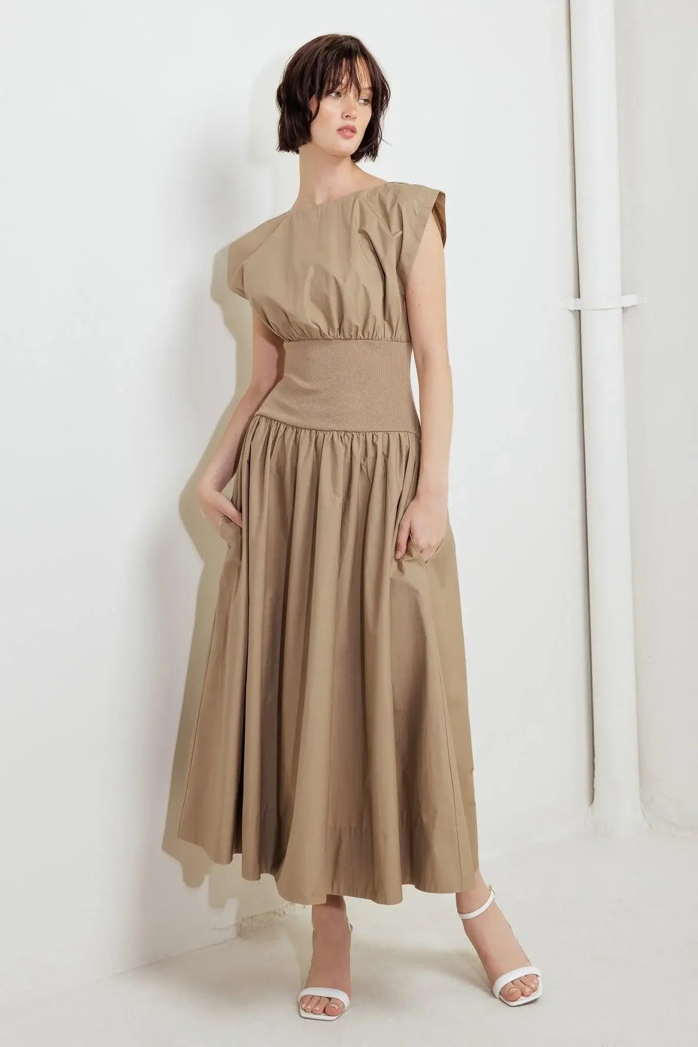 DREAMWEAVER ROMANTIC WOVEN MIDI DRESS - Flying Tomato - Flyclothing LLC