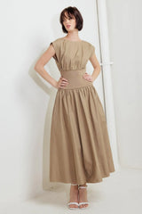 DREAMWEAVER ROMANTIC WOVEN MIDI DRESS - Flying Tomato - Flyclothing LLC