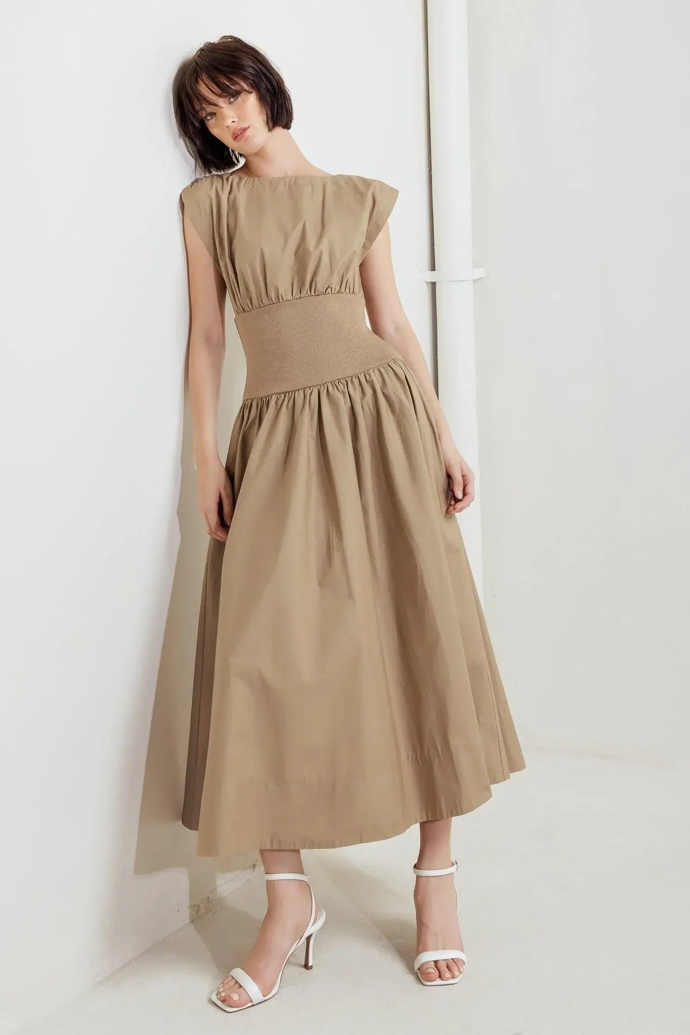 DREAMWEAVER ROMANTIC WOVEN MIDI DRESS - Flying Tomato - Flyclothing LLC