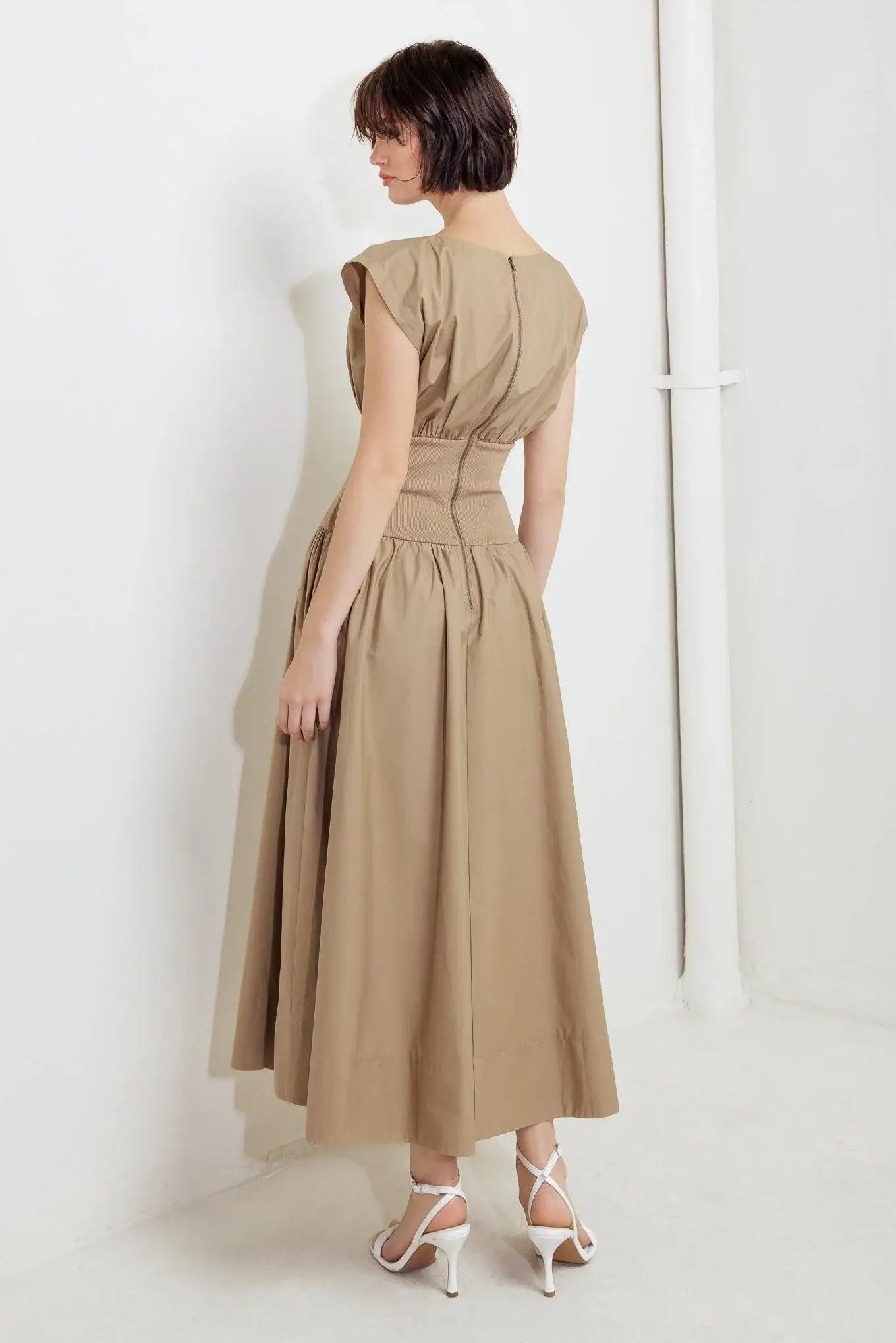 DREAMWEAVER ROMANTIC WOVEN MIDI DRESS - Flying Tomato - Flyclothing LLC