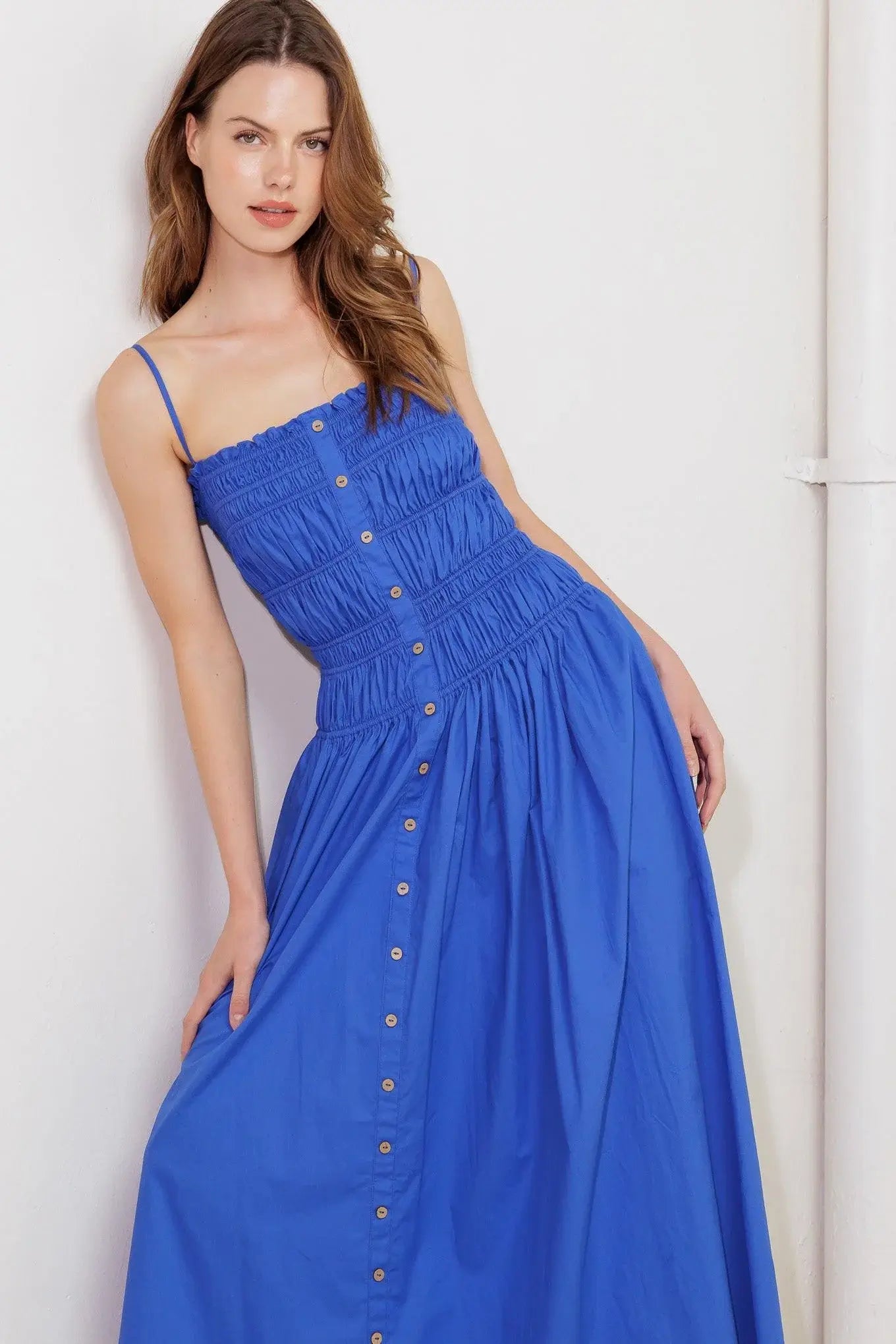 MOONLIGHT ON MY WOVEN MIDI DRESS - Flying Tomato - Flyclothing LLC