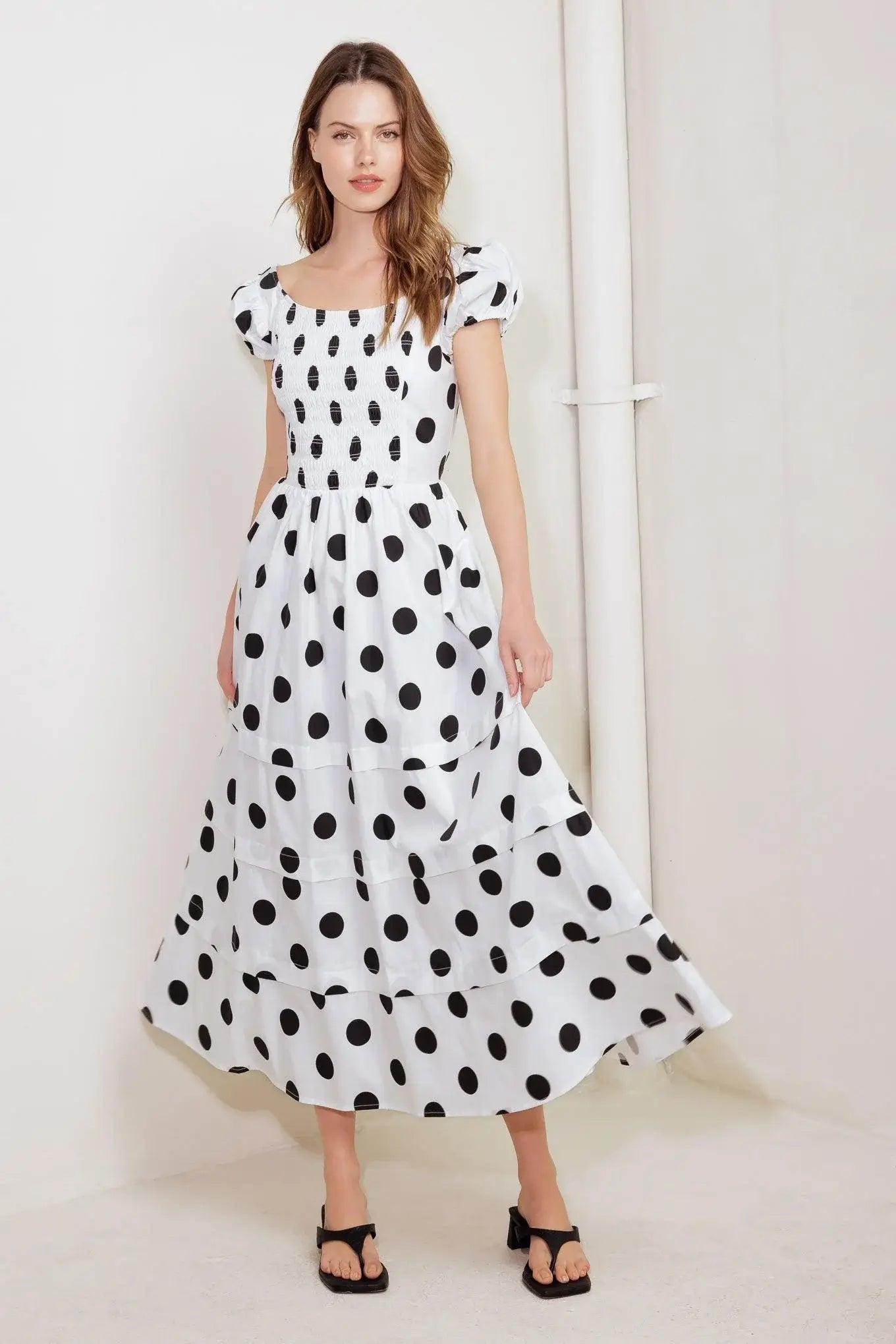 EFFORTLESS DAYS WOVEN MIDI DRESS - Flying Tomato - Flyclothing LLC