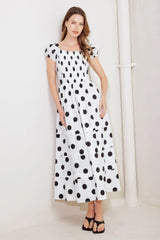 EFFORTLESS DAYS WOVEN MIDI DRESS - Flying Tomato - Flyclothing LLC