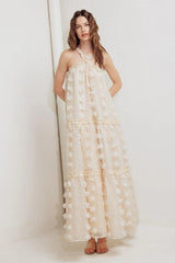 CLOUD NINE GOWN WOVEN ANKLE DRESS - Flying Tomato - Flyclothing LLC