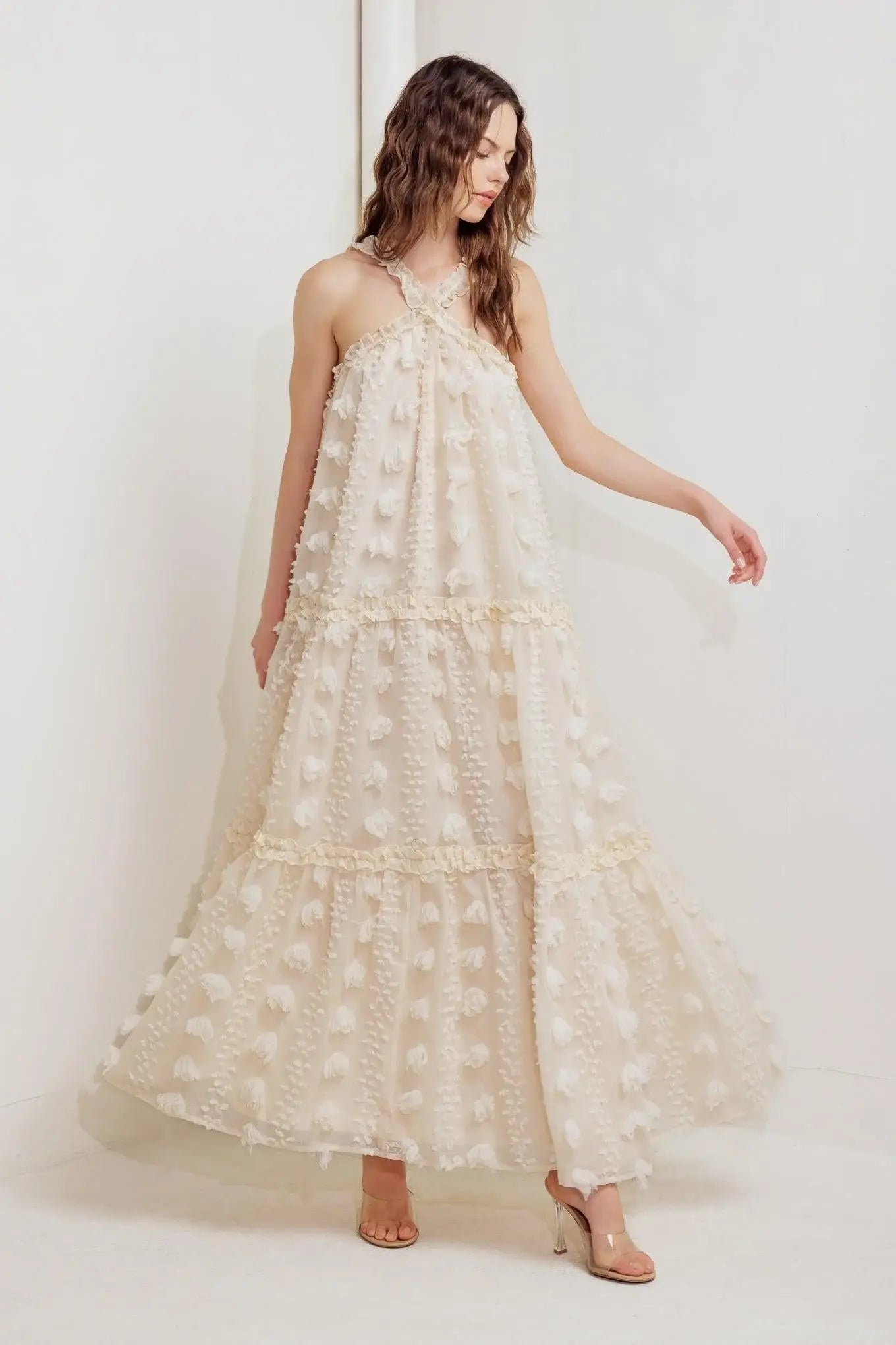 CLOUD NINE GOWN WOVEN ANKLE DRESS - Flying Tomato - Flyclothing LLC
