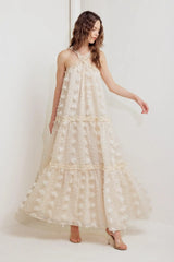 CLOUD NINE GOWN WOVEN ANKLE DRESS - Flying Tomato - Flyclothing LLC