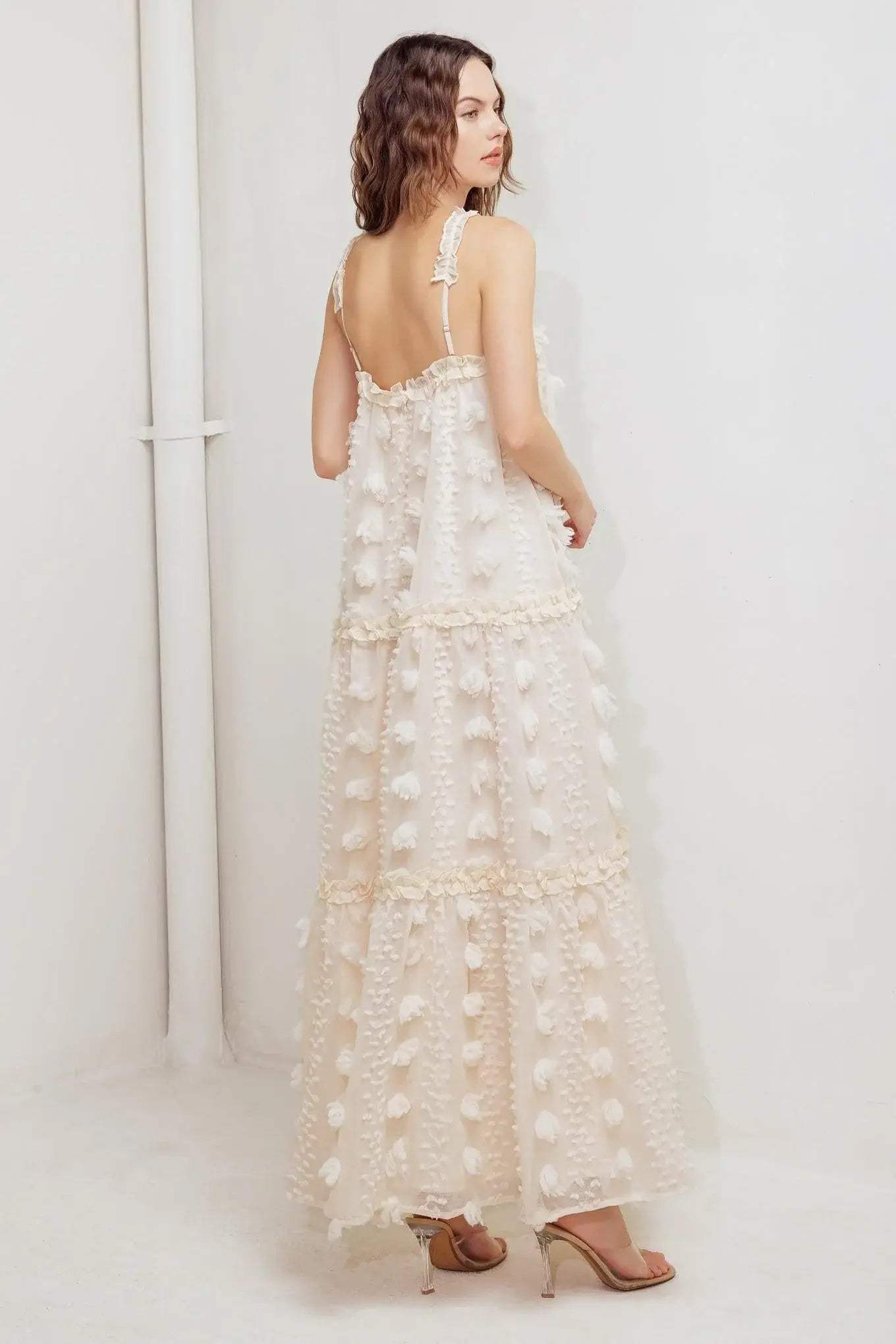 CLOUD NINE GOWN WOVEN ANKLE DRESS - Flying Tomato - Flyclothing LLC