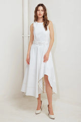 POET’S MUSE WOVEN MIDI DRESS - Flying Tomato - Flyclothing LLC