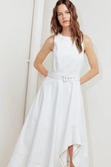 POET’S MUSE WOVEN MIDI DRESS - Flying Tomato - Flyclothing LLC