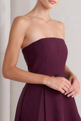 OPERA WINE WOVEN MIDI DRESS - Flying Tomato - Flyclothing LLC