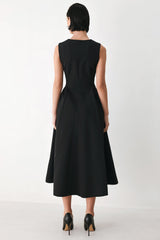 CLAY MODERN SWAY WOVEN MIDI DRESS