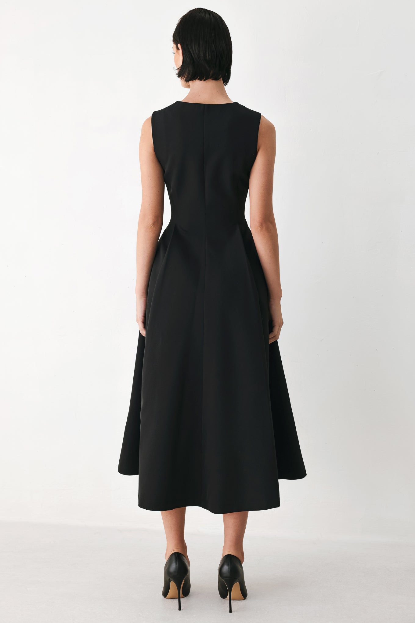 CLAY MODERN SWAY WOVEN MIDI DRESS