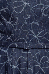 MOONDUST GARDEN DENIM MIDI DRESS - Flying Tomato - Flyclothing LLC