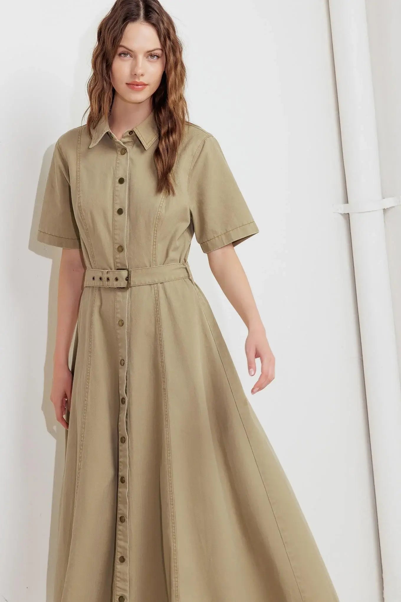 TERRACOTTA TRAIL WOVEN MIDI DRESS - Flying Tomato - Flyclothing LLC