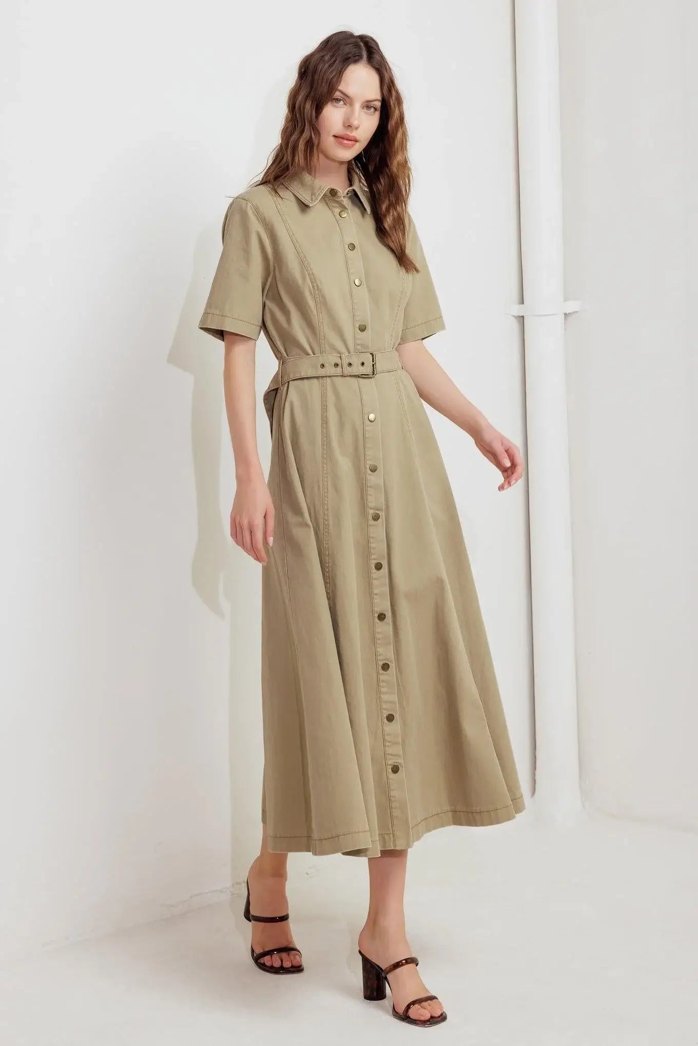 TERRACOTTA TRAIL WOVEN MIDI DRESS - Flying Tomato - Flyclothing LLC