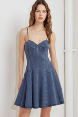 WEEKEND COMMAND DENIM MINI DRESS - Flying Tomato - Flyclothing LLC