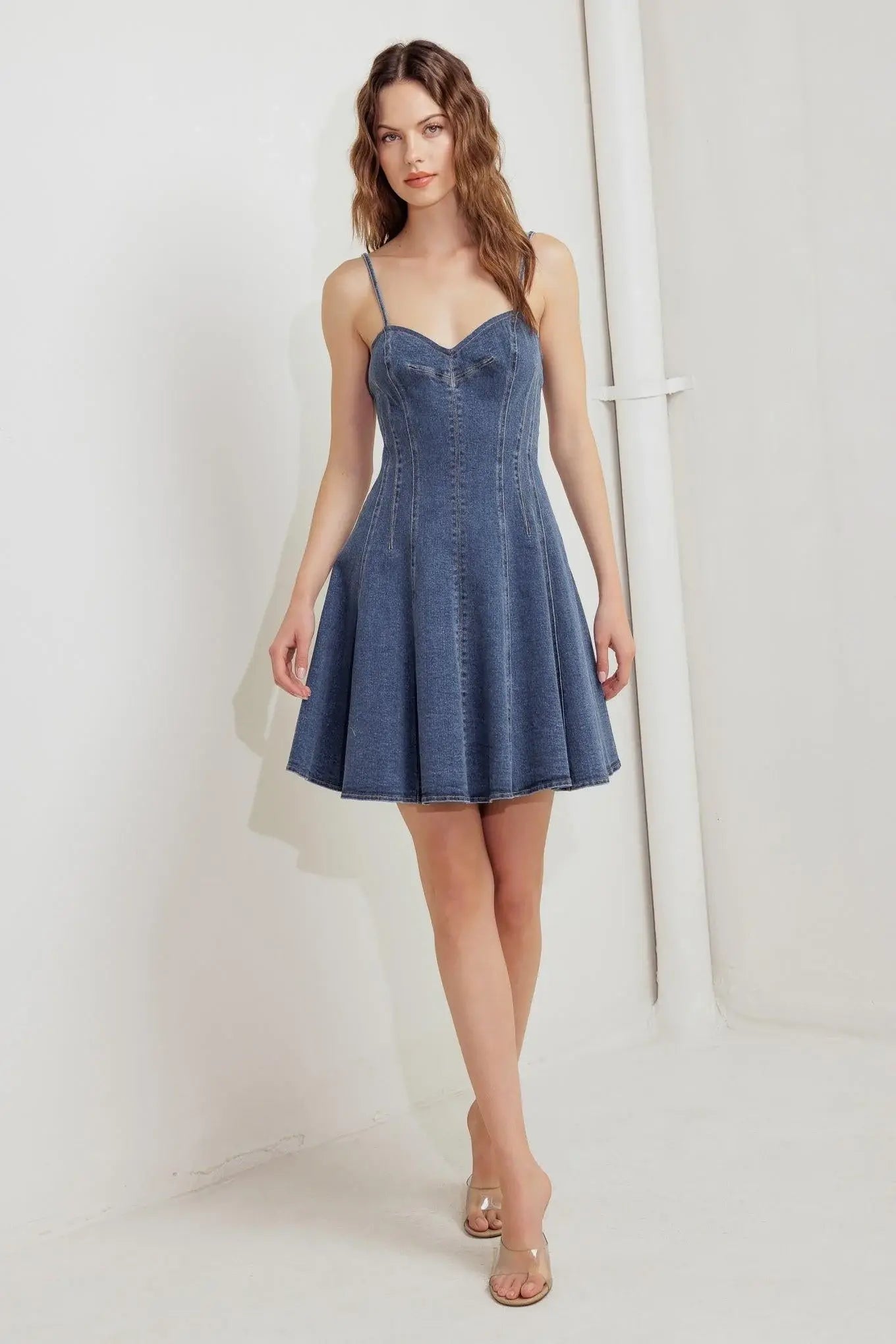 WEEKEND COMMAND DENIM MINI DRESS - Flying Tomato - Flyclothing LLC