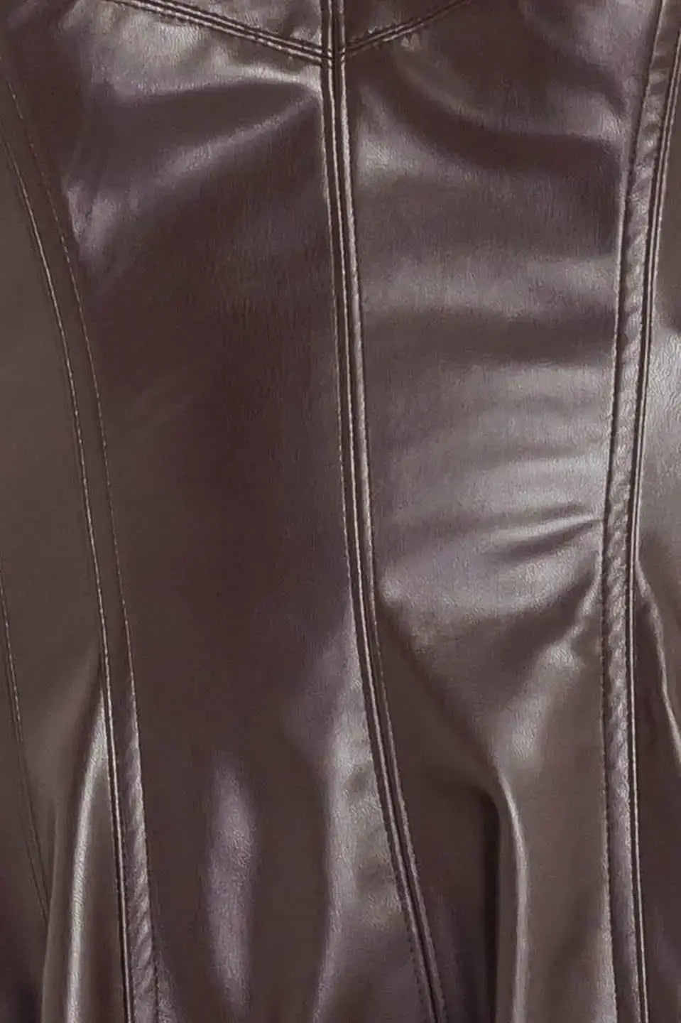 ESPRESSO DIVA FAUX LEATHER MIDI DRESS - Flying Tomato - Flyclothing LLC
