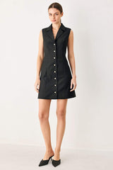 MODERN OFFICE WOVEN MINI DRESS