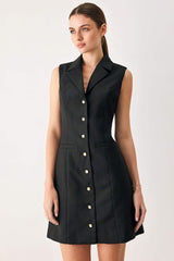MODERN OFFICE WOVEN MINI DRESS