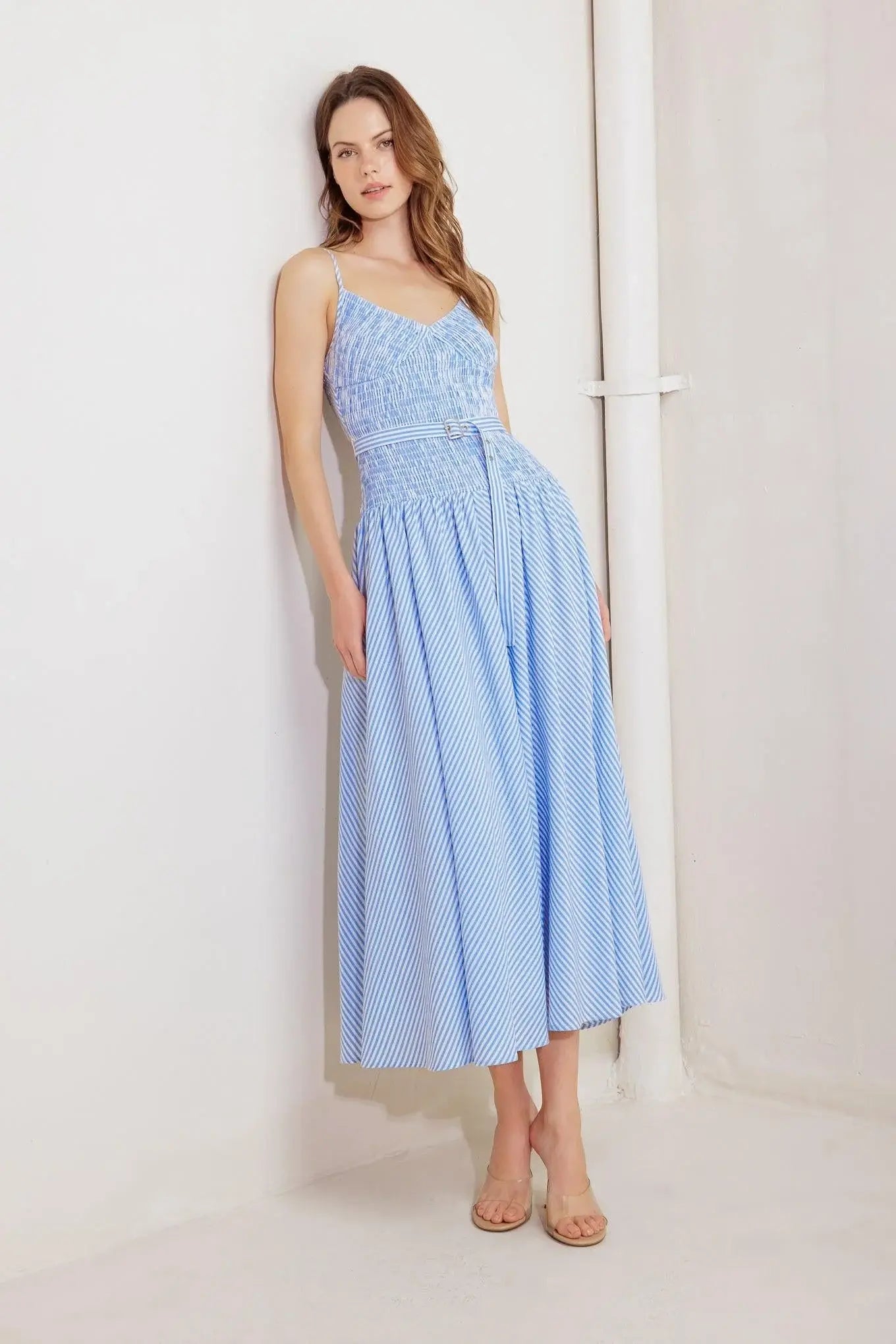 CITY BREEZE WOVEN MIDI DRESS - Flying Tomato - Flyclothing LLC