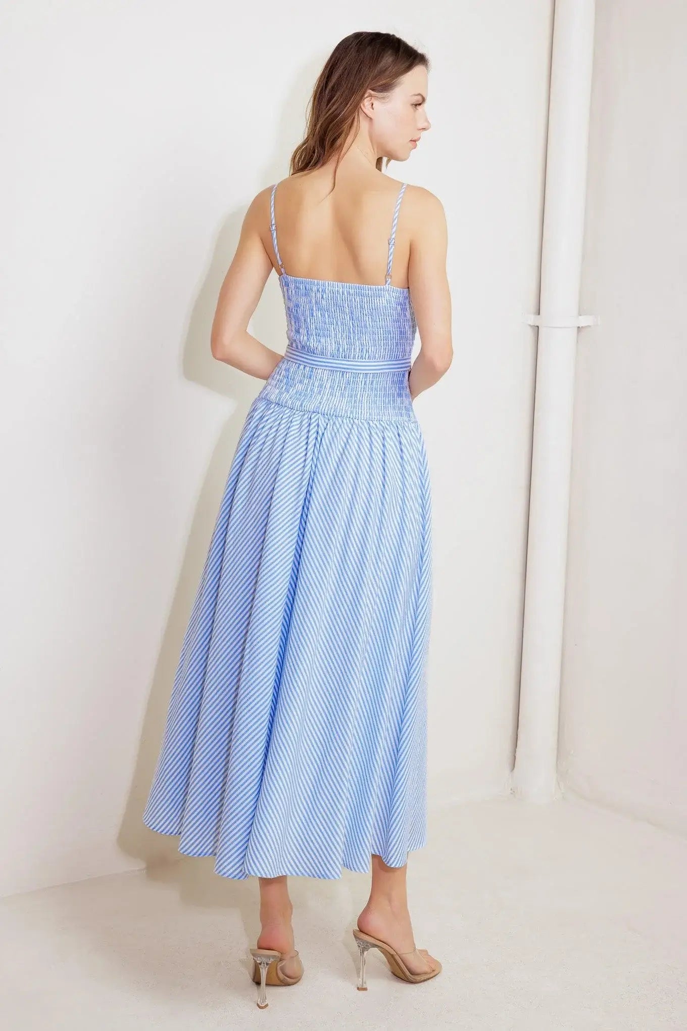 CITY BREEZE WOVEN MIDI DRESS - Flying Tomato - Flyclothing LLC