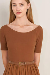 SADDLE BREEZE RUST MIDI DRESS - Flying Tomato - Flyclothing LLC