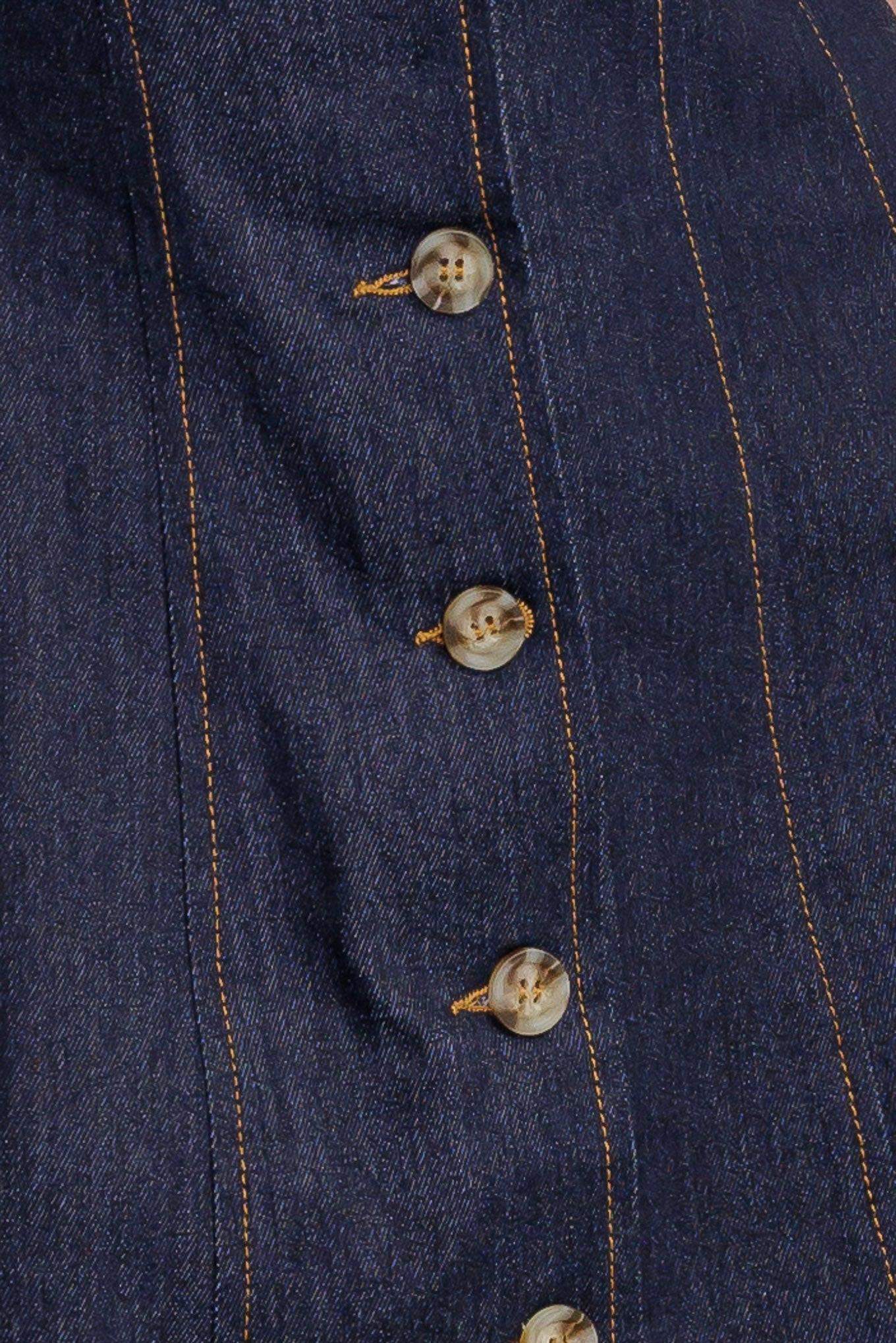 INDIGO TEMPO DENIM MINI DRESS - Flying Tomato - Flyclothing LLC