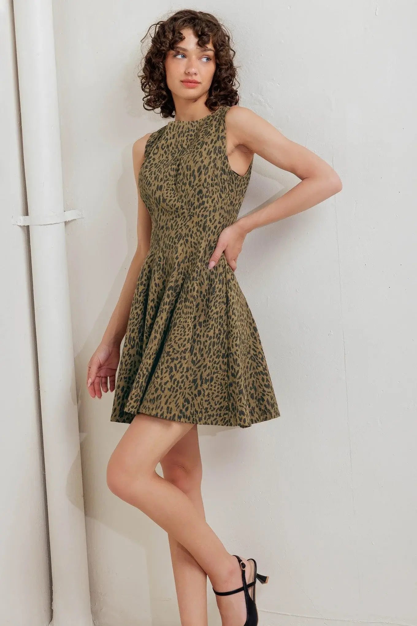 LEO LOVER WOVEN MINI DRESS - Flying Tomato - Flyclothing LLC