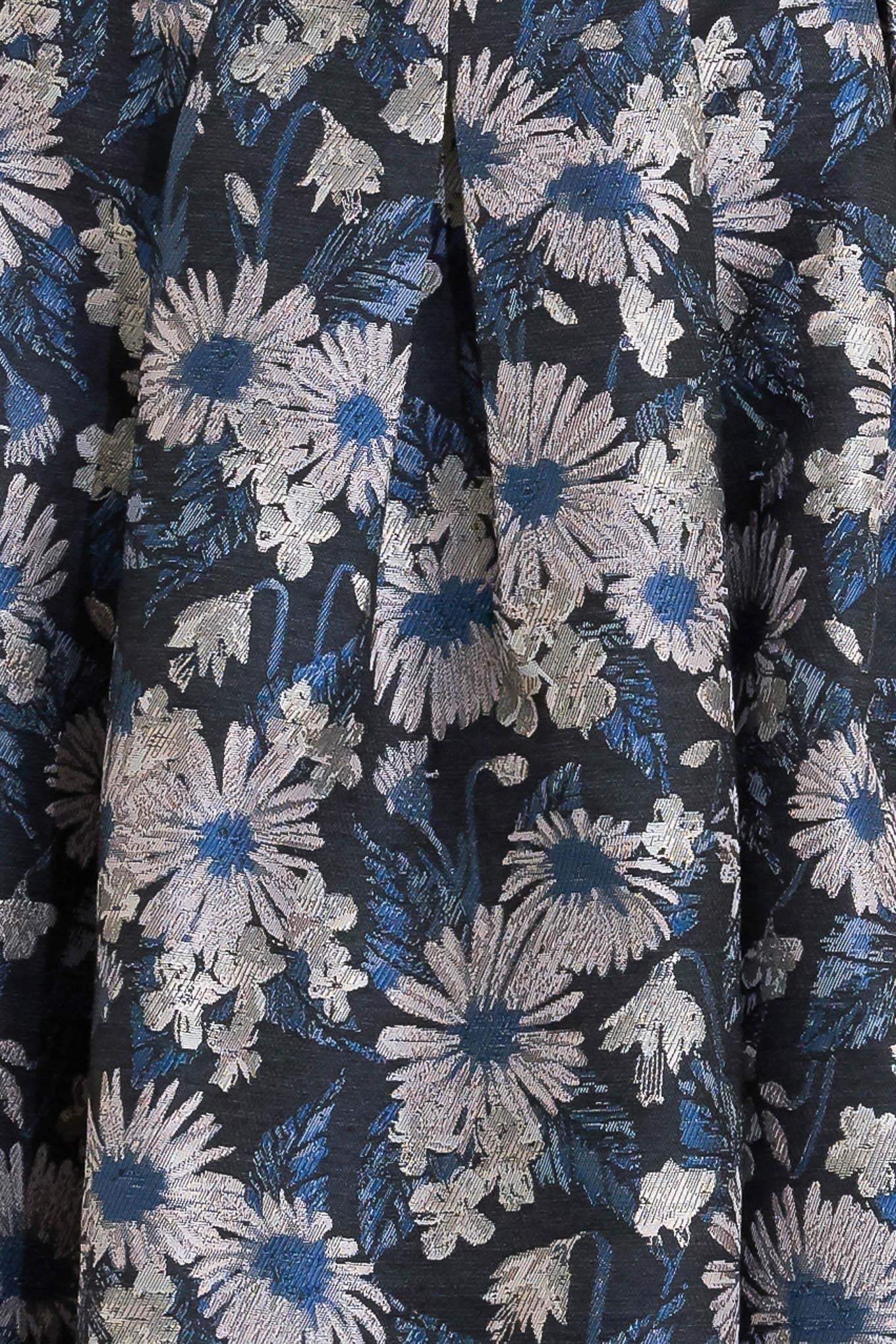 LUX BLOOMING WOVEN JACQUARD MIDI DRESS - Flying Tomato - Flyclothing LLC