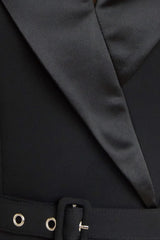 MIDNIGHT TUX WOVEN MIDI DRESS - Flying Tomato - Flyclothing LLC