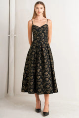 GARDEN OPERA WOVEN MIDI DRESS - Flying Tomato - Flyclothing LLC